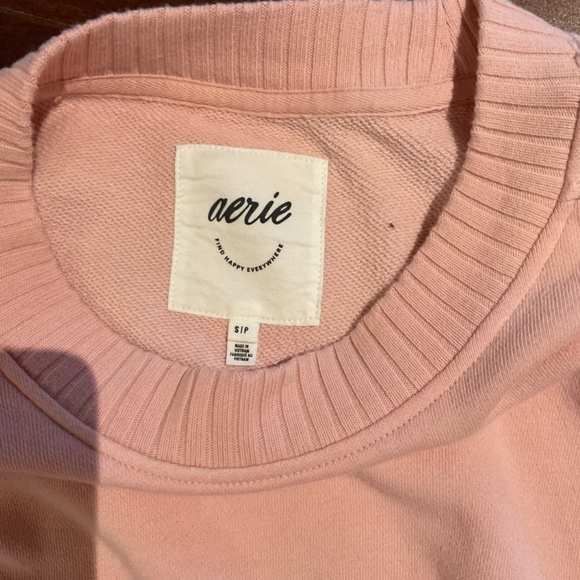 Aerie pink oversized crew neck size small in colour pink - Picture 5 of 12